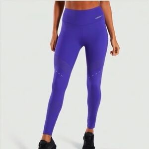 Gymshark Pro Perform Indigo Leggings Size Medium High-Waisted Reflective